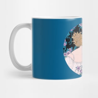 Art Nouveau Woman with Bird Mug